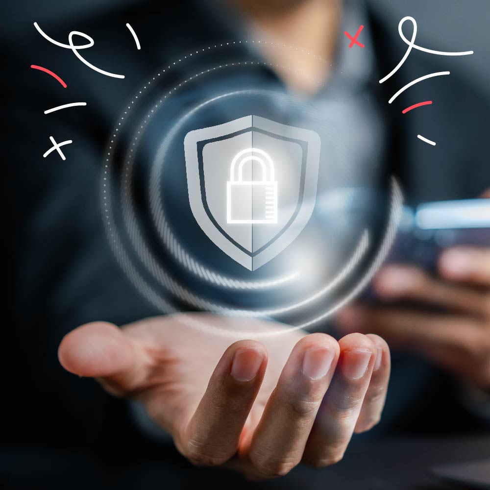 Addiko-Phishing-1000x1000px-01 roka, ki predstavlja phishing